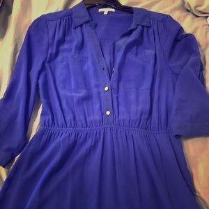 Long sleeve Blue Dress